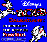 102 Dalmatians - Puppies to the Rescue (USA) Title Screen